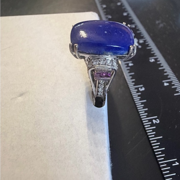 Chuck Clemency Lapis ring Sterling Size 10 - Picture 2 of 5